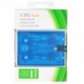 Interno disco rígido unidade de disco case para Xbox 360 Slim - translúcido azul