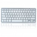 78-Chave Slim portátil Bluetooth Wireless teclado QWERTY - branco + prata (2 x AAA)