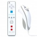 Controlador de Nunchuk + controlador remoto com Motion Plus para Nintendo Wii - branco