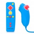Mini controlador de Nunchuk + controlador remoto com Motion Plus para Nintendo Wii - azul