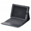 2.4 GHz Bluetooth v 2.0 Wireless 76-chave teclado com protetor PU couro Case para iPad 2 - preta