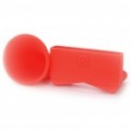 Portátil Silicone Horn Stand Amplificador acústico para iPhone 4 - vermelho