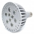 E27 6500K 9W 810-lúmen 9-LED branco lâmpada (85 ~ 240V)