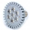 E27 3500K 7W 630-Lumen 7-LED quente branco lâmpada (85 ~ 240V)