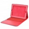 76-Chave Wireless Bluetooth teclado com dobradura couro Case para iPad/iPad 2 (vermelho)