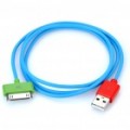 Cabo de carregamento/dados USB para iPhone 2G/3G/3GS/4 - Blue (97 CM-comprimento)