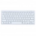 Ultra-Slim 78-chave Bluetooth 2.0 Wireless teclado para iPhone / iPad + mais - branco (2 x AAA)