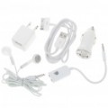5-em-1 Kit de carregador para o iPhone 3G/3GS/4/iPad - branco