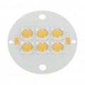 6W 3500K 400LM quente branco 6-LED emissor placa metálica (9 ~ 11V)