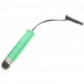 Alumínio + plásticos Touchpad Stylus Pen com fone de ouvido Anti-Dust Plug para iPad/iPad 2/iPhone - verde