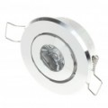 1W 1-LED alumínio lâmpada acessórios Shell - prata
