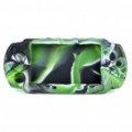 Protetor de silicone para PSP 3000/2000 - verde + branco + preto