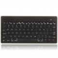 Ultrafinos 80-chave portátil recarregável Bluetooth v 2.0 teclado sem fio - preto
