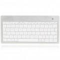 Ultrafinos 80-chave portátil recarregável Bluetooth v 2.0 teclado sem fio - branco