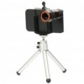 8 X lente óptica ampliação telescópio com Mini tripé para iPhone 4 - preto