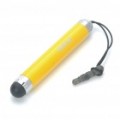 Rocha retrátil Capacitiva Touch Screen Stylus Pen com anti-pó Plug - amarelo