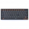 Rapoo E6300 ultrafinos 80-chave portátil recarregável sem fio Bluetooth 3.0 teclado - preto