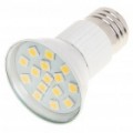 E27 3W 3200K 240 Lumen 15-5050 SMD LED quente branco lâmpada (AC 85 ~ 265V)