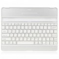 USB recarregável Bluetooth v 2.0 cobrir de ligas de alumínio 82-chave teclado para iPad 2 - prata + branco