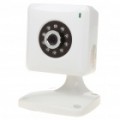 300KP com fio rede segurança vigilância IP Camera com / 9-LED IR Night Vision - branco