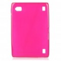 capa protetor de costas de Silicone para Acer A500 - rosa profundo