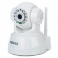 300KP Wireless WiFi/WLAN rede vigilância IP Camera com / 10-LED Night Vision/microfone - branco