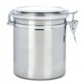 Aço inoxidável contêiner de armazenamento de alimentos frescos pote hermético - prata (1400ml)