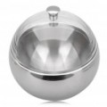 Aço inox esférica Ice Bowl - prata + Tranparent