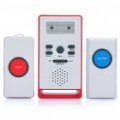 36-Melody Wireless Doorbell c / receptor / duplo transmissores - White (3 x AAA)
