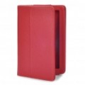 capa protetor de couro PU para Kindle Fire - vermelho profundo