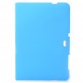 Caso de couro PU protetor com pano de limpeza para Samsung P7510 - azul