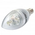 E14 2.8W 6500K 280-Lumen 3-LED branco lâmpada (85 ~ 260V)