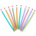 Magia colorida lápis macio flexível com borracha - cor aleatória (Pack de 10 peças)