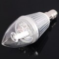 E14 3W 240-300LM 6000-6500K branco 3-LED vela estilo lâmpadas - prata (220V)