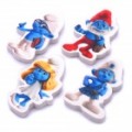 Bonito O Apagador de borracha padrão Smurfs - azul + branco + vermelho (Pack de 4 peças)