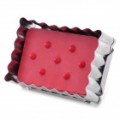 Aço inoxidável + ABS Primavera Cookie Cutter - vermelho + prata