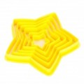 Estrela de cinco pontas em forma de biscoito Cookie Cutter molde conjunto - amarelo (6 peça Pack)