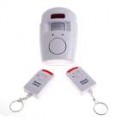 105dB Sirene de alarme de segurança com Detector de movimento de IR e Dual Arm/desarmar remotos chaveiros