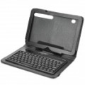 Caixa de couro PU protectora com teclado Bluetooth para v 3.0 para Motorola XOOM - preto