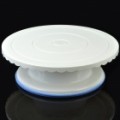 Giratória ABS Cake Stand para decoração Caking - branco + azul (médio)