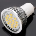 GU10 480-530LM saída 16-SMD LED quente branco lâmpada (6.4W / AC220V)