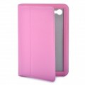 Elegante protetora Ultra Slim PU couro Case para Samsung Tab P6800 / P6810 - Pink