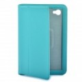 Elegante protetora Ultra Slim PU couro Case para Samsung Tab P6800 / P6810 - azul