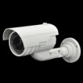 Fake realista Dummy vigilância segurança câmera com luz de LED vermelho a piscar - White (2 x AAA)