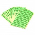 8 milímetros rodada estilo de papel auto-Etiquetas adesivas - verde (15-Paper Pack)