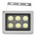 6W 6500K 600-lúmen 6-branco luz lâmpada LED - prata (AC 85 ~ 265V)