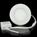 6W 550LM 4000 ~ 4500K x 60 3018 SMD LED quente branco luz lâmpada plana Hexagonal (AC 85 ~ 265V)