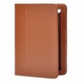 capa protetor de couro PU para Samsung P6800 - Brown