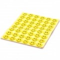 24 milímetros rodada sorridente expressão padrão auto adesiva etiquetas autocolantes - laranja (48 x 15 Pack)