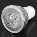 GU10 3W 3000 ~ 3200K 270-Lumen 3-LED quente branco lâmpada (85 ~ 265V)